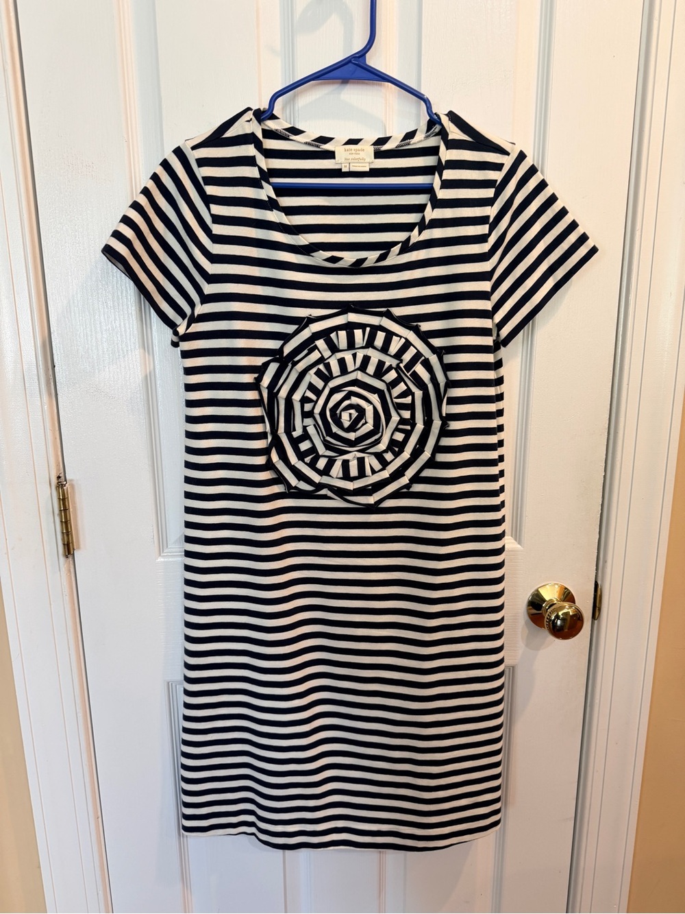 Women’s Kate Spade Navy and White Striped Dress Size Medium